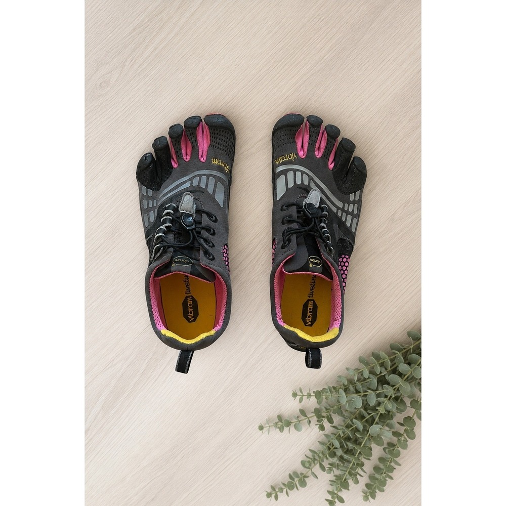 Vibram FiveFingers Bikila W356 Barefoot Running Shoes Pink Black Gray Womens 7.5